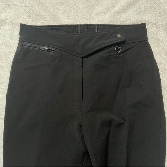 VINTAGE OBERMEYER BLACK WOOL BLEND STIRRUP SKI PANTS WINTER PANTS SIZE - Picture 3 of 10